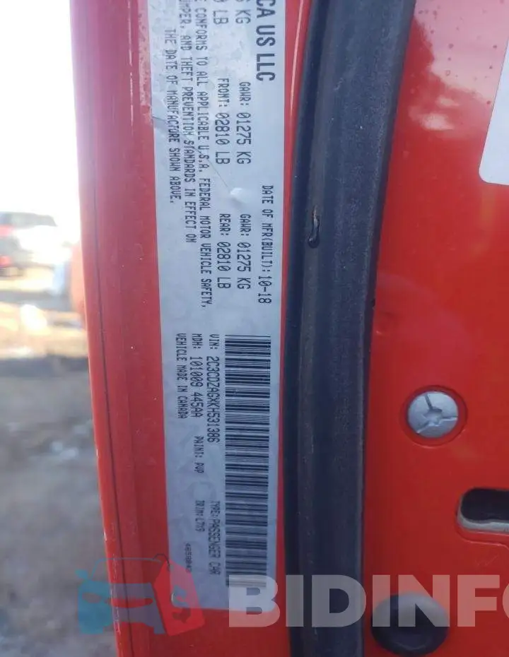 2C3CDZAGXKH531386 Photo# 12