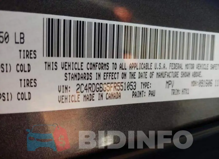2C4RDGBG5FR551053 Photo# 10