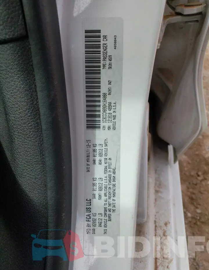 1C3CCCAB9GN164080 Photo# 12