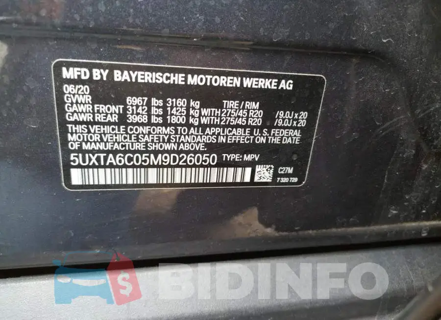 5UXTA6C05M9D26050 Photo# 14