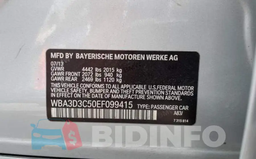 WBA3D3C50EF099415 Photo# 10