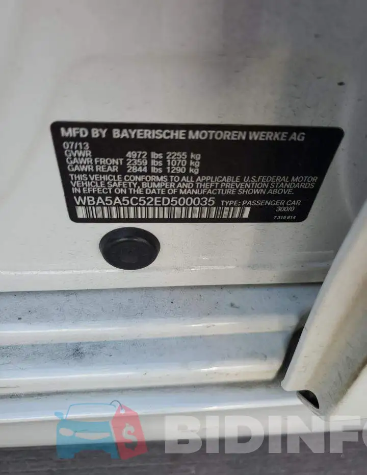 WBA5A5C52ED500035 Photo# 12
