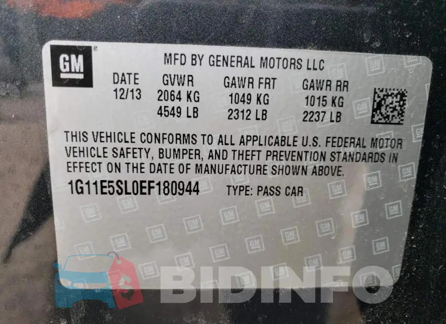 1G11E5SL0EF180944 Photo# 12