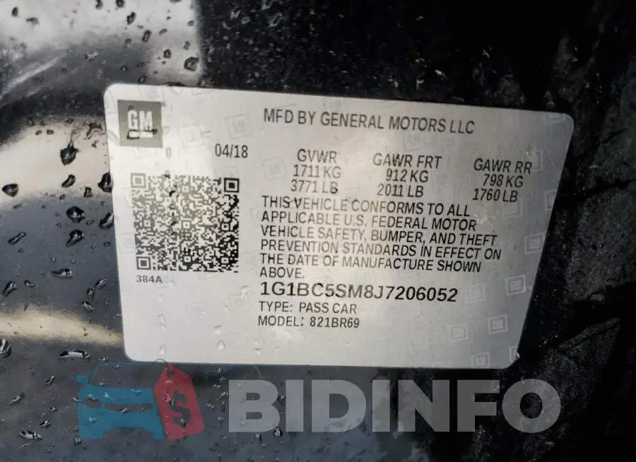 1G1BC5SM8J7206052 Photo# 13