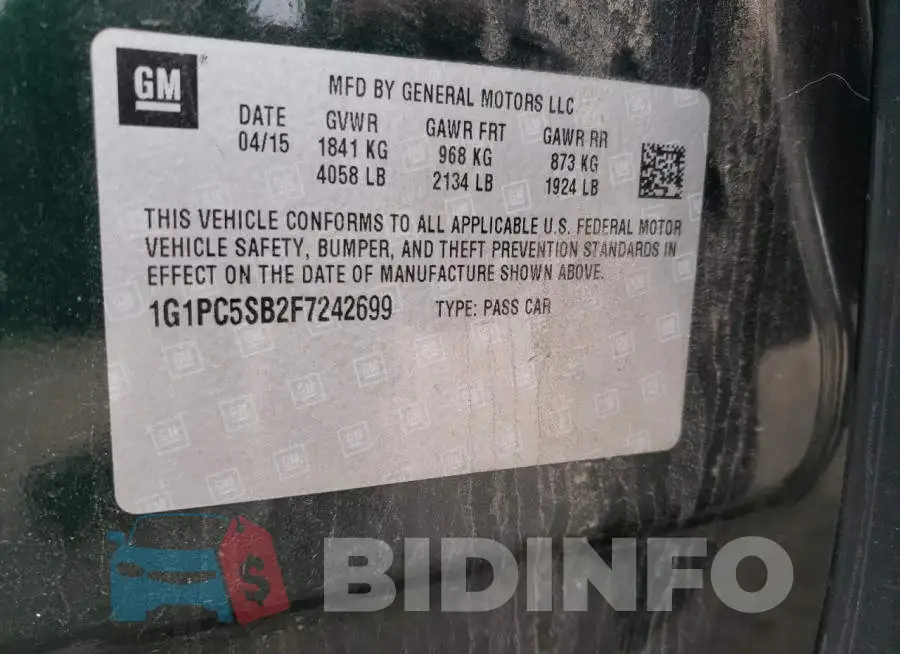 1G1PC5SB2F7242699 Photo# 12