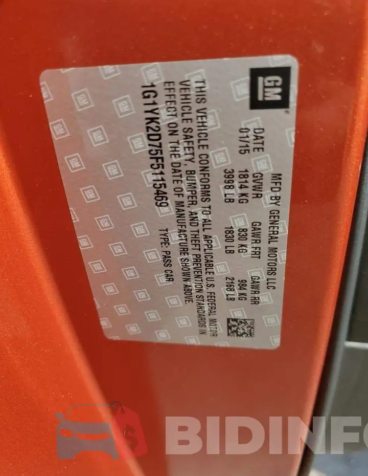 1G1YK2D75F5115469 Photo# 12