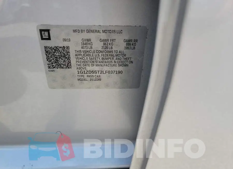1G1ZD5ST2LF037190 Photo# 10