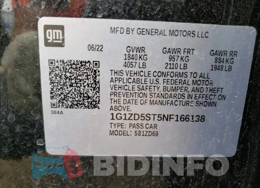 1G1ZD5ST5NF166138 Photo# 12