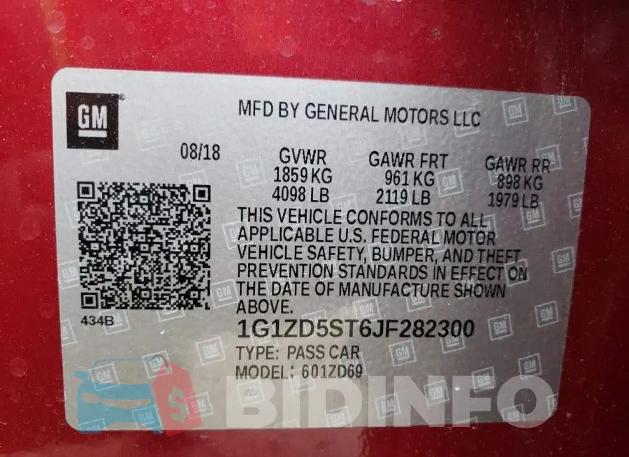 1G1ZD5ST6JF282300 Photo# 12