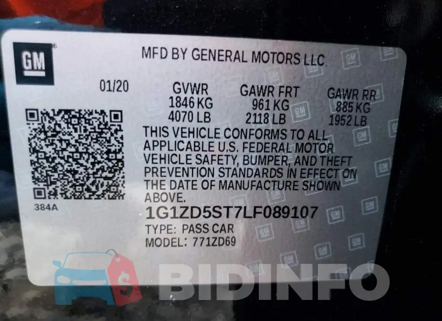 1G1ZD5ST7LF089107 Photo# 13