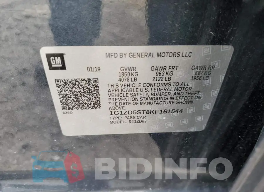 1G1ZD5ST8KF161544 Photo# 12