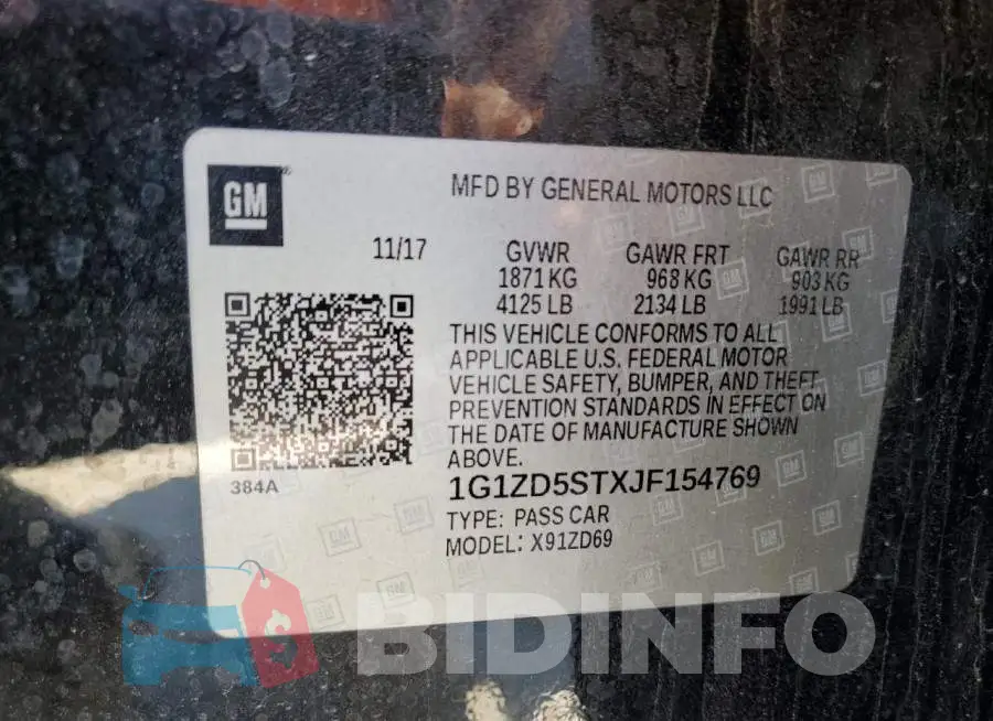 1G1ZD5STXJF154769 Photo# 13
