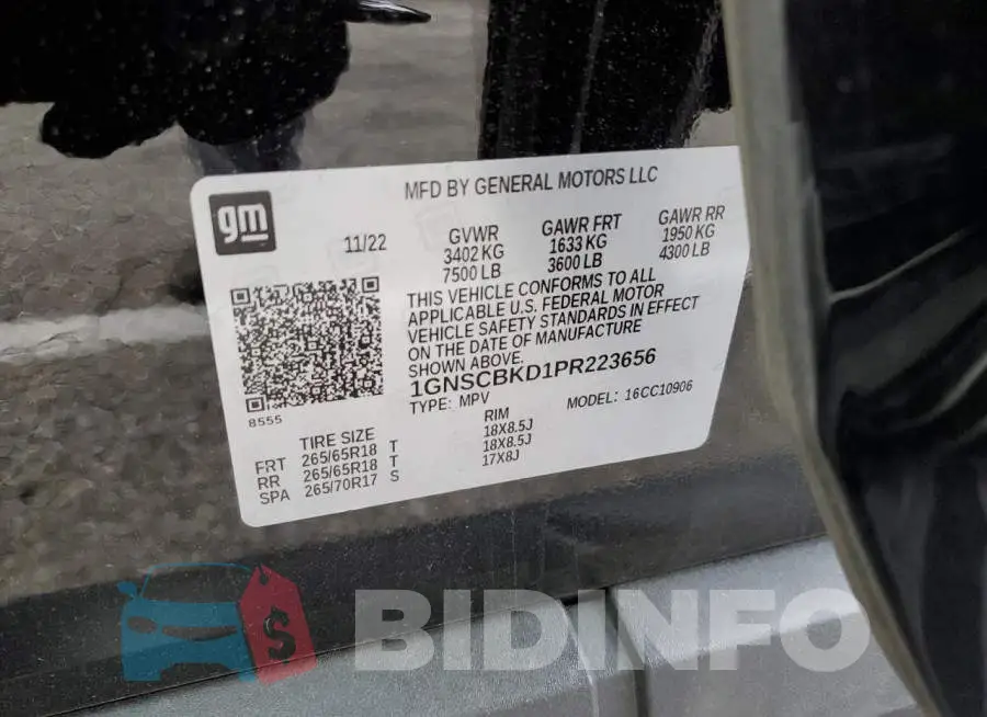 1GNSCBKD1PR223656 Photo# 13