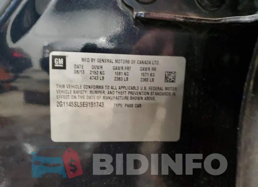 2G1145SL5E9151743 Photo# 12