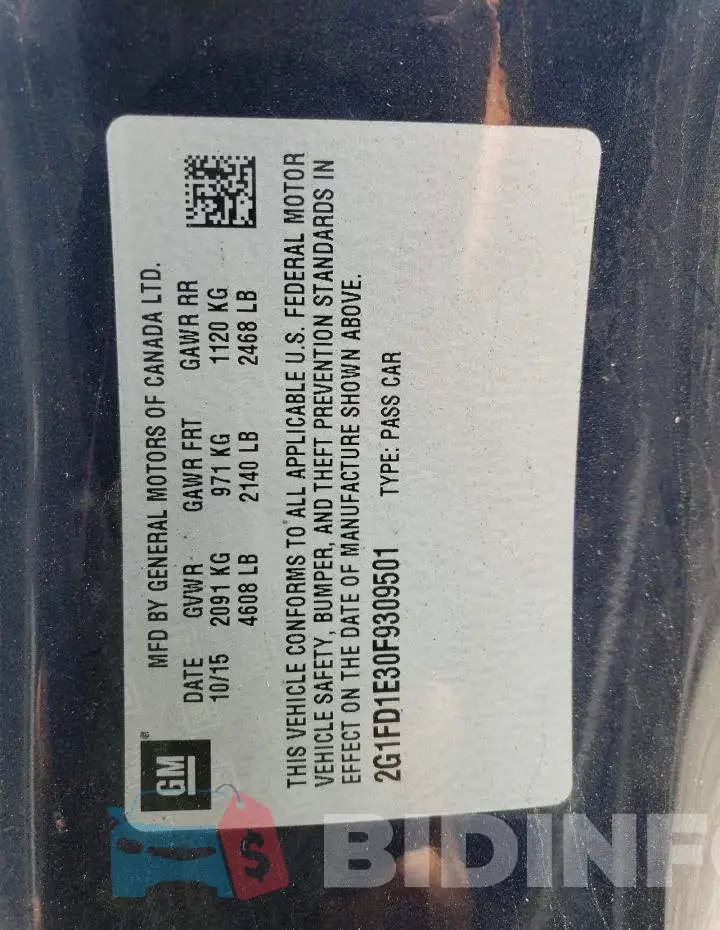 2G1FD1E30F9309501 Photo# 13
