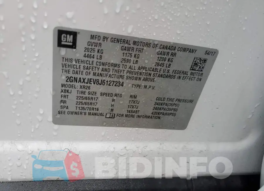 2GNAXJEV8J6127234 Photo# 13