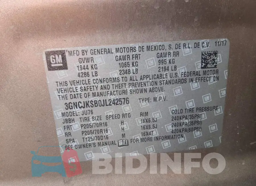 3GNCJKSB0JL242576 Photo# 13