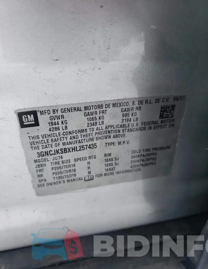 3GNCJKSBXHL257435 Photo# 12