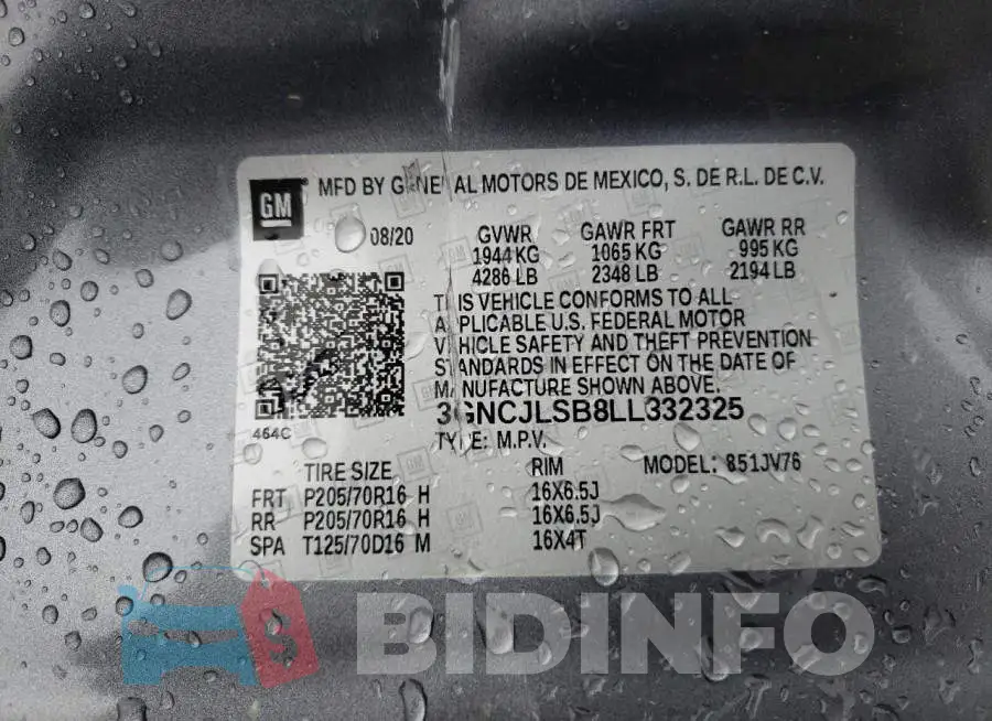 3GNCJLSB8LL332325 Photo# 13