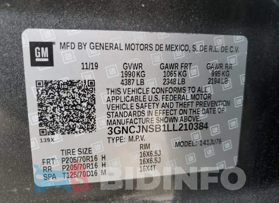 3GNCJNSB1LL210384 Photo# 13