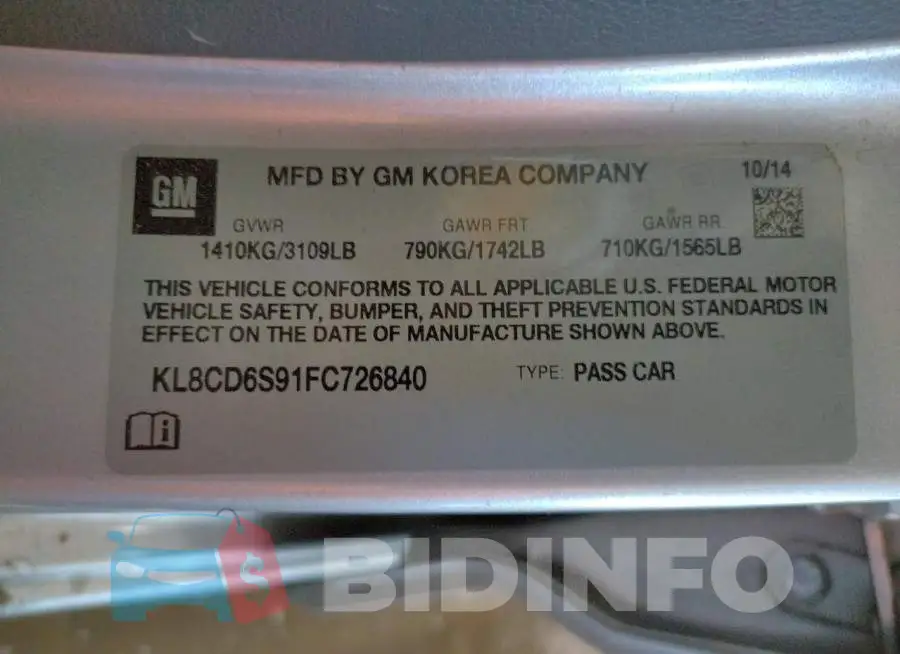 KL8CD6S91FC726840 Photo# 12