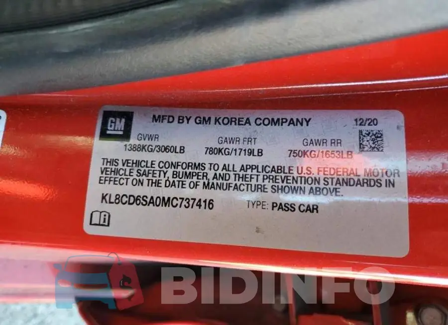 KL8CD6SA0MC737416 Photo# 13