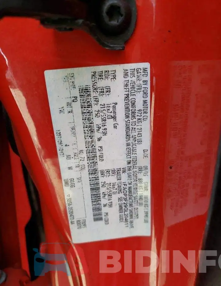 1FADP3F29GL204611 Photo# 12