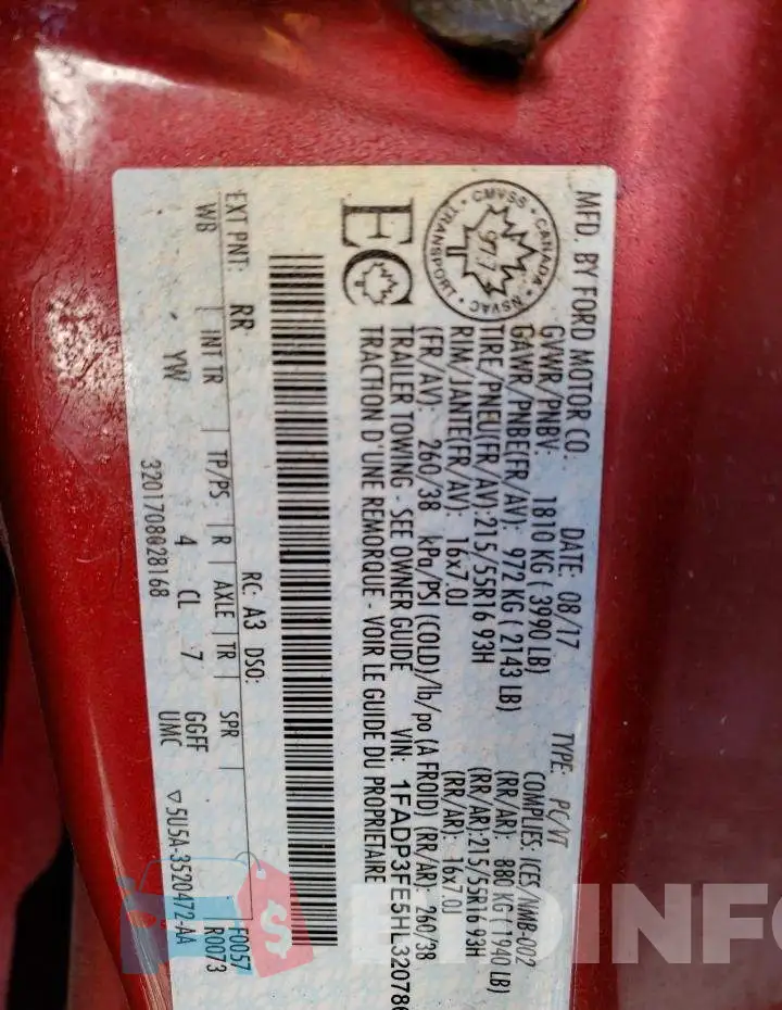 1FADP3FE5HL320786 Photo# 13