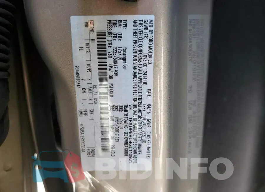 1FADP5BU4GL110901 Photo# 10