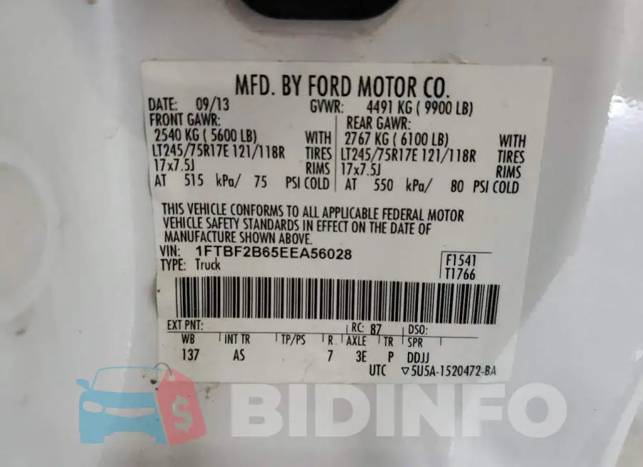 1FTBF2B65EEA56028 Photo# 12