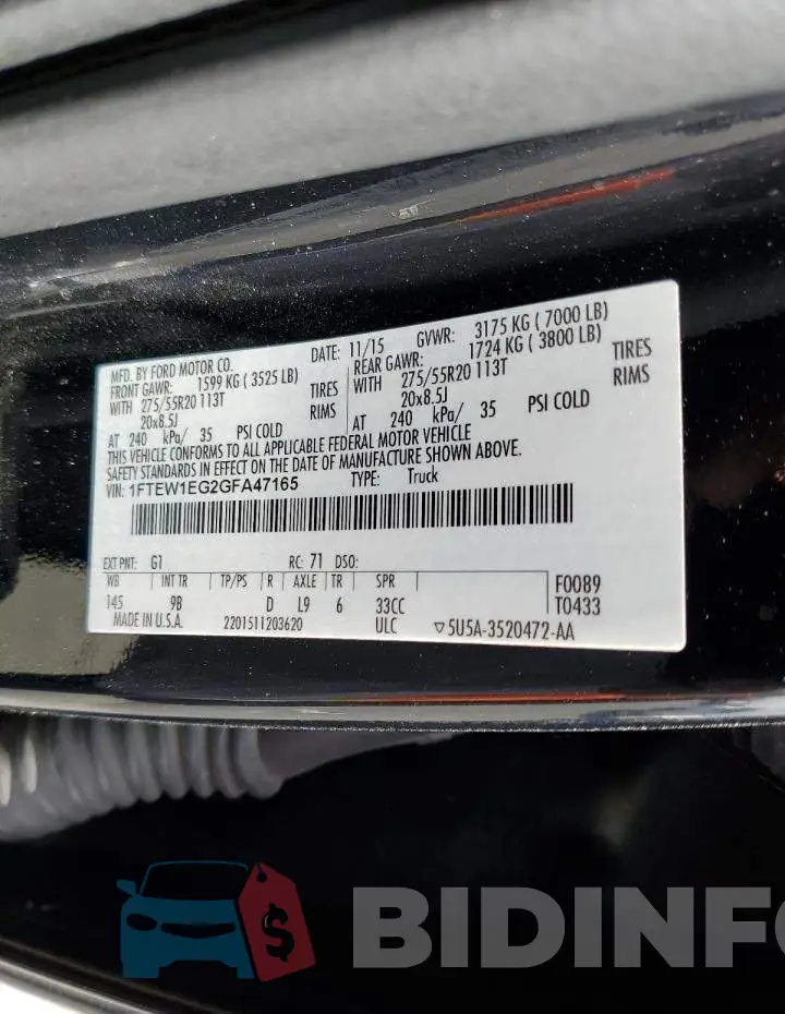 1FTEW1EG2GFA47165 Photo# 13