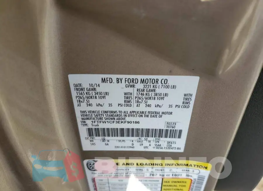 1FTFW1CF3EKF90186 Photo# 12