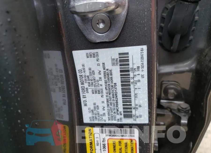 3FMCR9B62NRD13708 Photo# 14