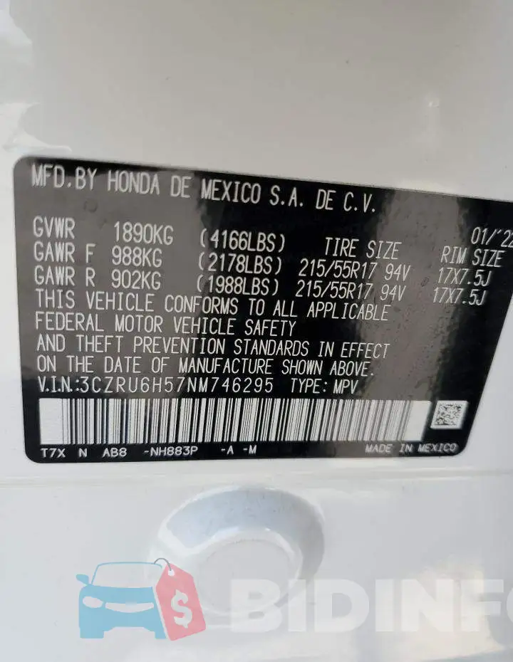 3CZRU6H57NM746295 Photo# 13