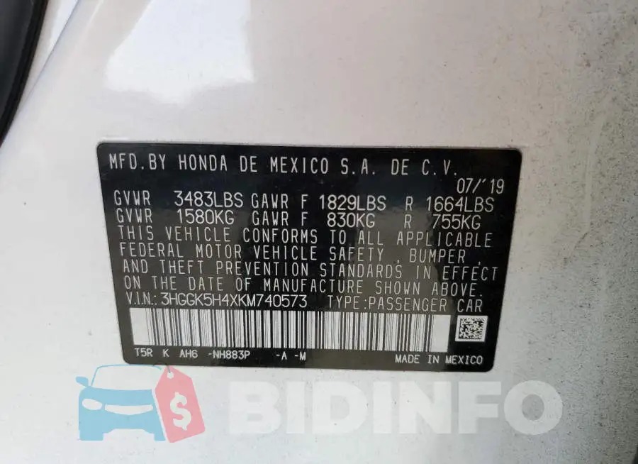 3HGGK5H4XKM740573 Photo# 12