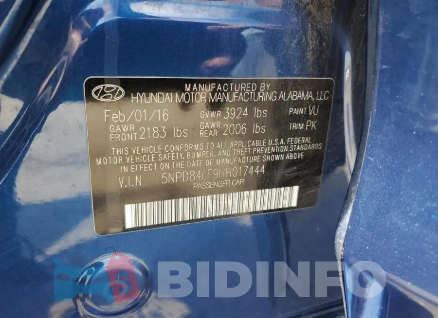 5NPD84LF9HH017444 Photo# 13