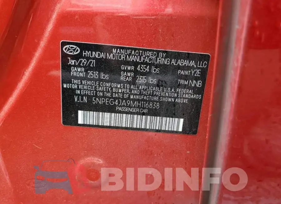 5NPEG4JA9MH116838 Photo# 13
