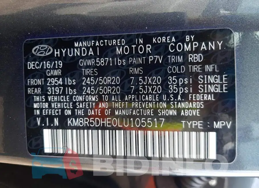 KM8R5DHE0LU105517 Photo# 13