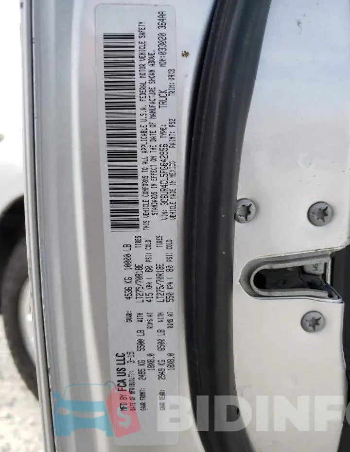 3C6UR4CL5FG642956 Photo# 13