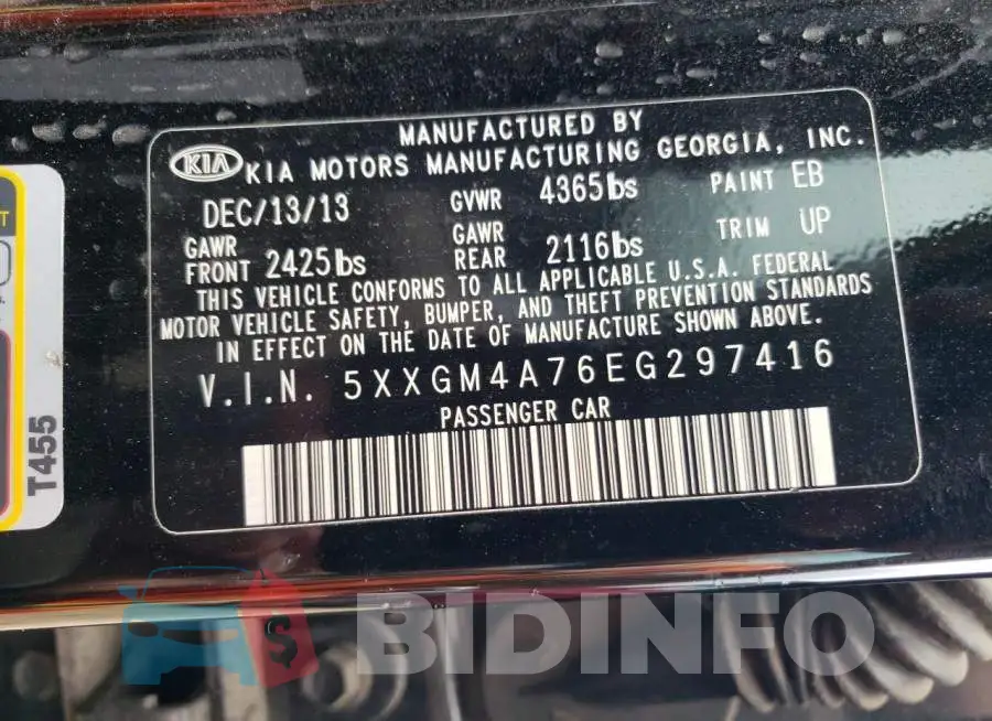 5XXGM4A76EG297416 Photo# 12