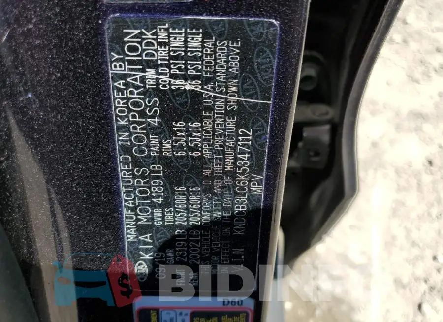 KNDCB3LC6K5347112 Photo# 14