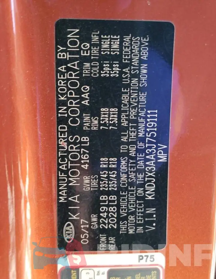 KNDJX3AA3J7519111 Photo# 13