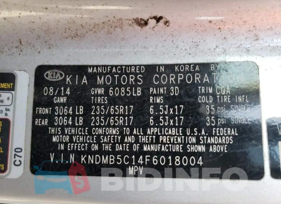 KNDMB5C14F6018004 Photo# 13