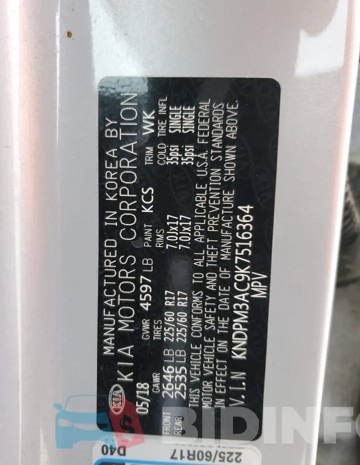 KNDPM3AC9K7516364 Photo# 13