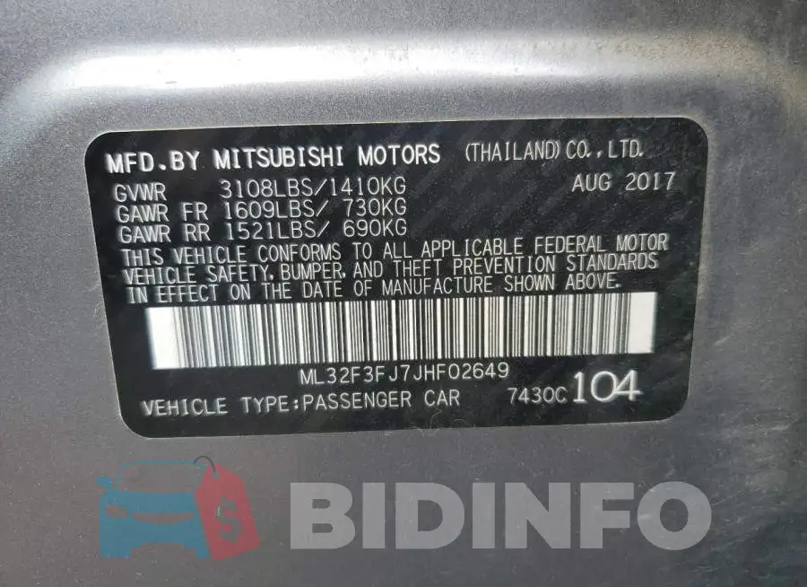 ML32F3FJ7JHF02649 Photo# 13