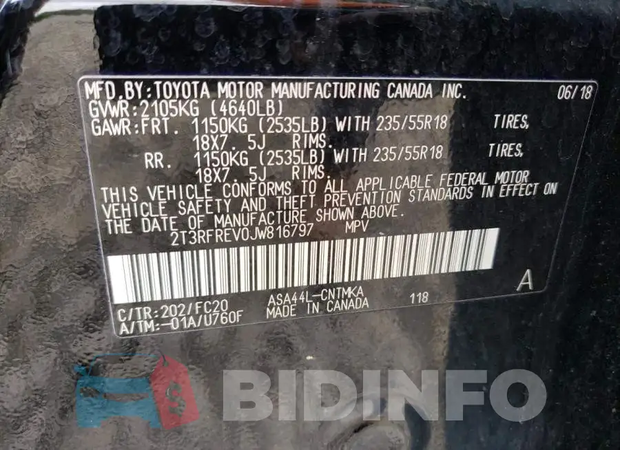 2T3RFREV0JW816797 Photo# 13