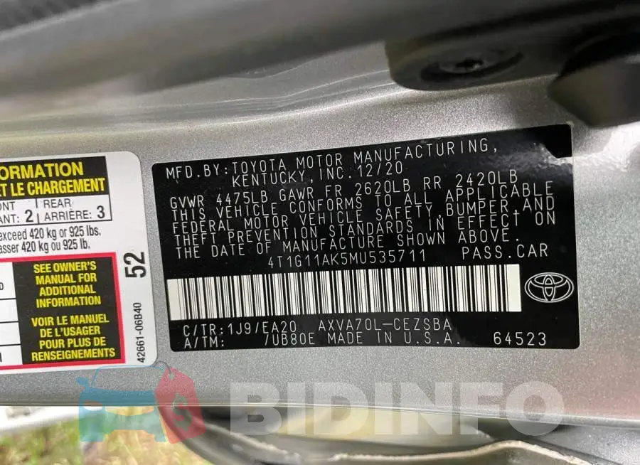 4T1G11AK5MU535711 Photo# 10