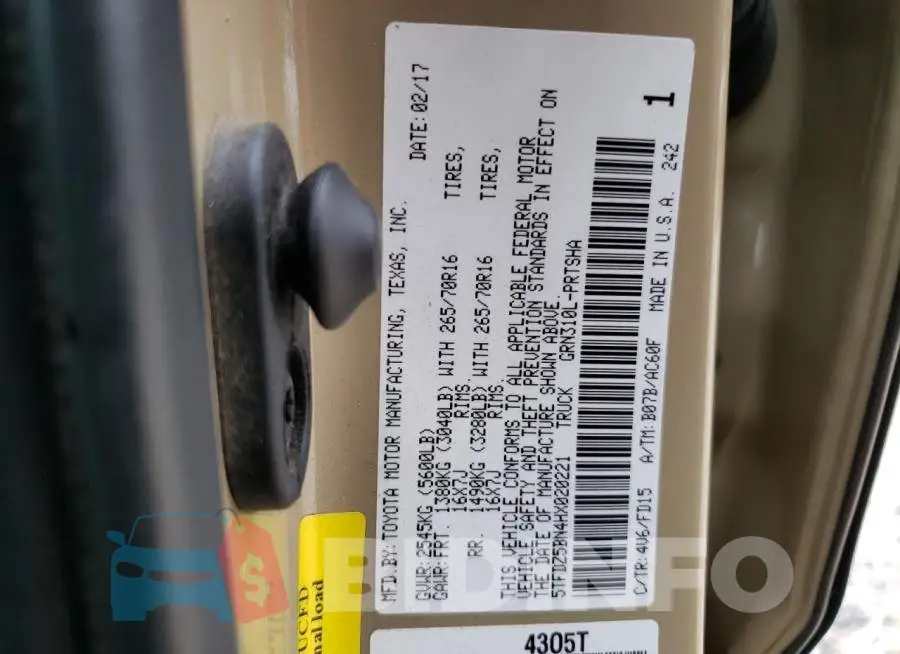 5TFDZ5BN4HX020221 Photo# 13