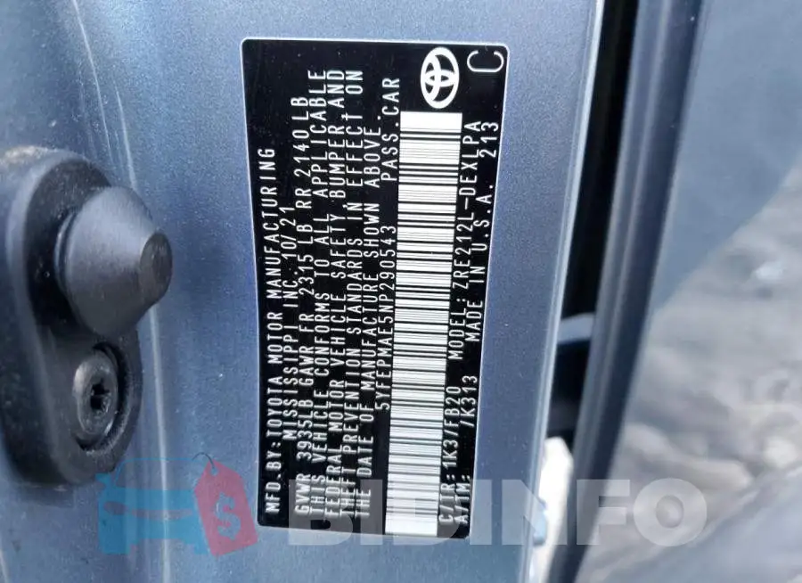 5YFEPMAE5NP290543 Photo# 12