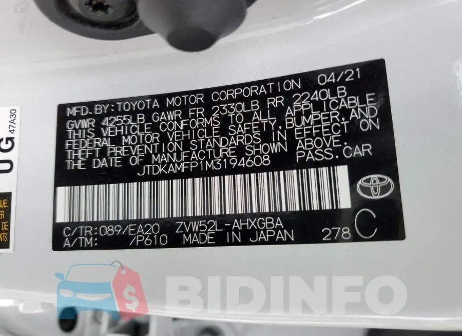 JTDKAMFP1M3194608 Photo# 12